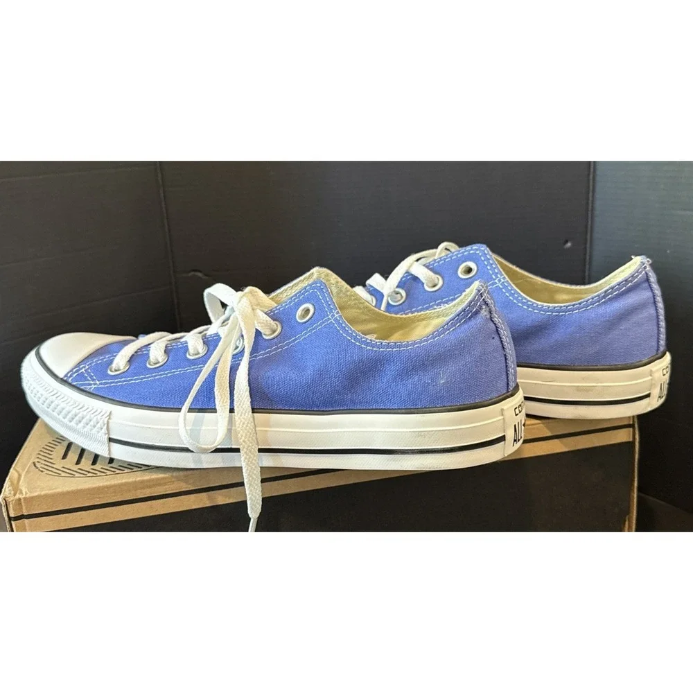 Converse All Star Chuck Taylor Womens 10 Mens 8 Canvas Low Top Blue Sneakers NEW - Picture 5 of 10